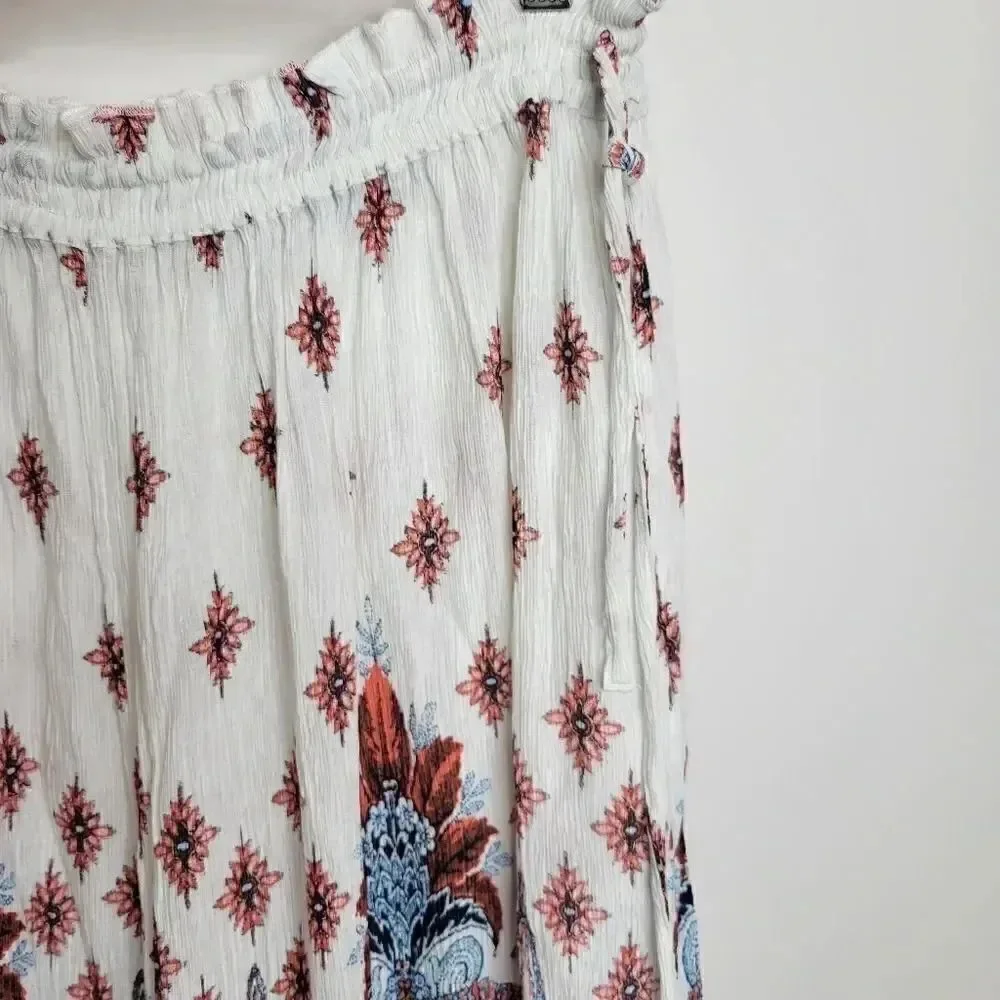 FREE PEOPLE Gold Dust Printed Wide Leg Pant